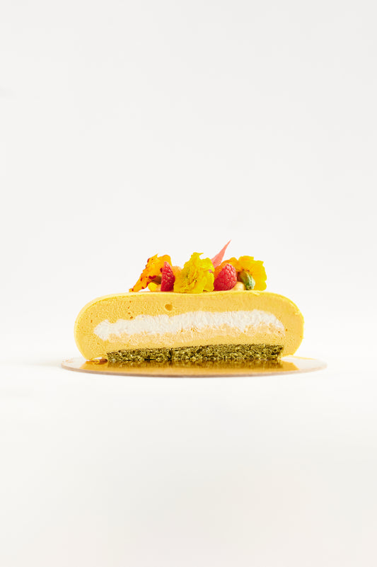 Mango & passionfruit cake